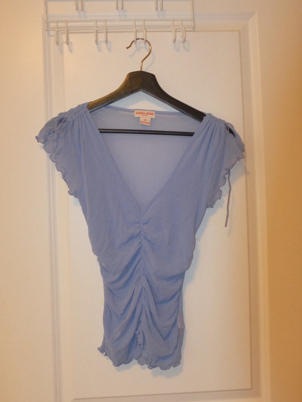 Guess Ruched V-Neck Top
